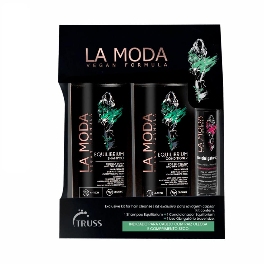 Kit Truss La Moda Equilibrum Shampoo 300Ml + Condicionador 300Ml + Leave-in 30Ml