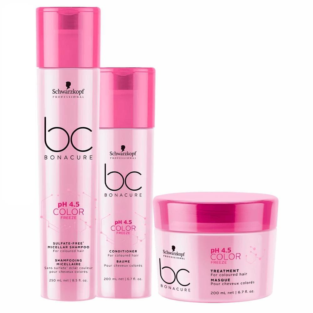 Kit Schwarzkopf Bc Color Freeze Ph 4.5 Shampoo 250ml + Condicionador 200ml + Máscara 200ml