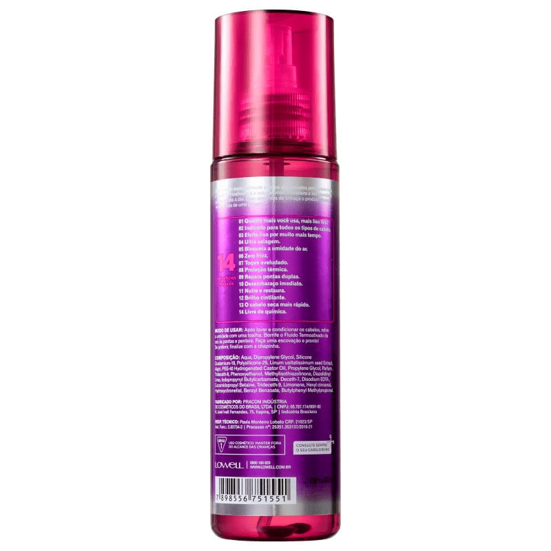 Spray Termoativo Lowell Keeping Liss Liso Mágico 200Ml