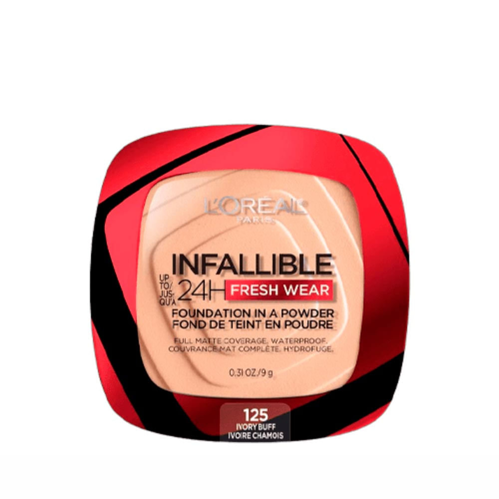 Base Pó Matificante L'Oréal Infallible Fresh Wear 125 Ivory Buff 9g