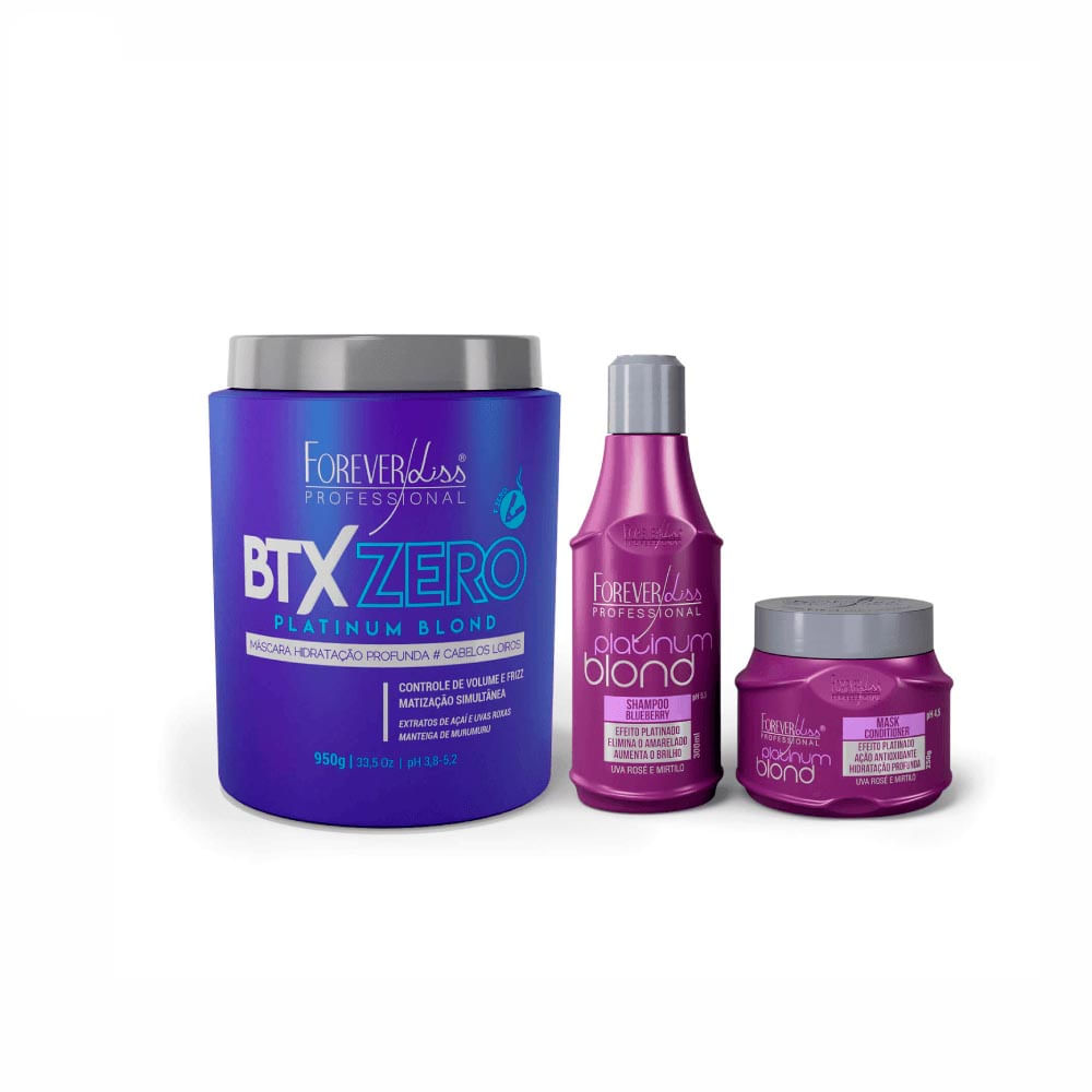 Kit Forever Liss Matizador Platinum Blond Loiras Poderosas