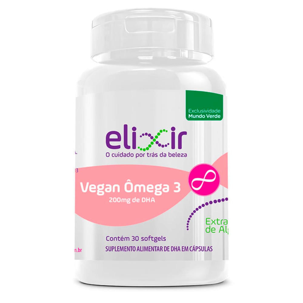 Vegan Omega 3 Elixir 220Mg DHA 30 Cápsulas