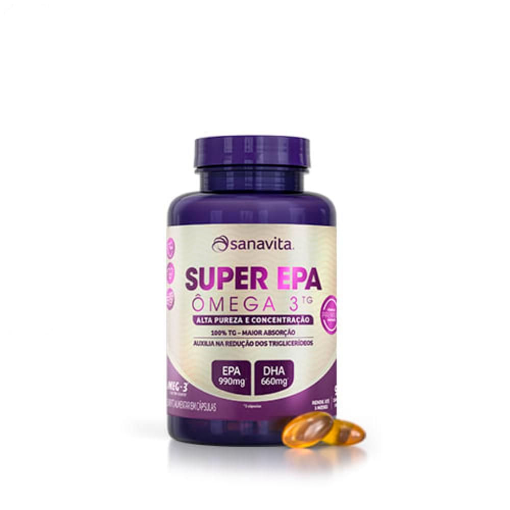 Ômega 3Tg Super Epa Sanavita 90 Cápsulas