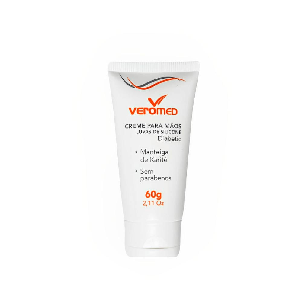 Creme Luvas De Silicone Para Mãos Diabetic Veromed 60ml