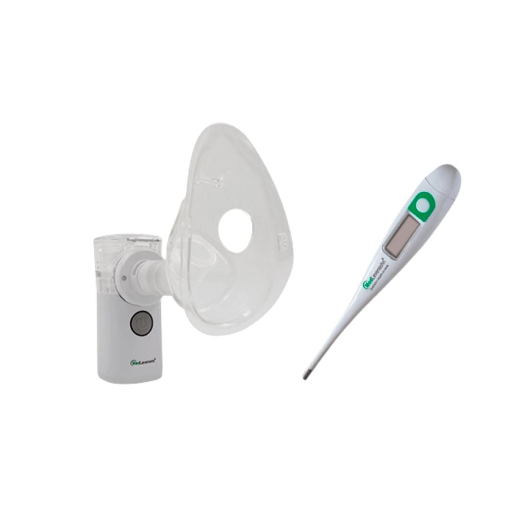 Nebulizador Ultrassônico MedLevensohn + Termômetro Digital Clínico com Beep