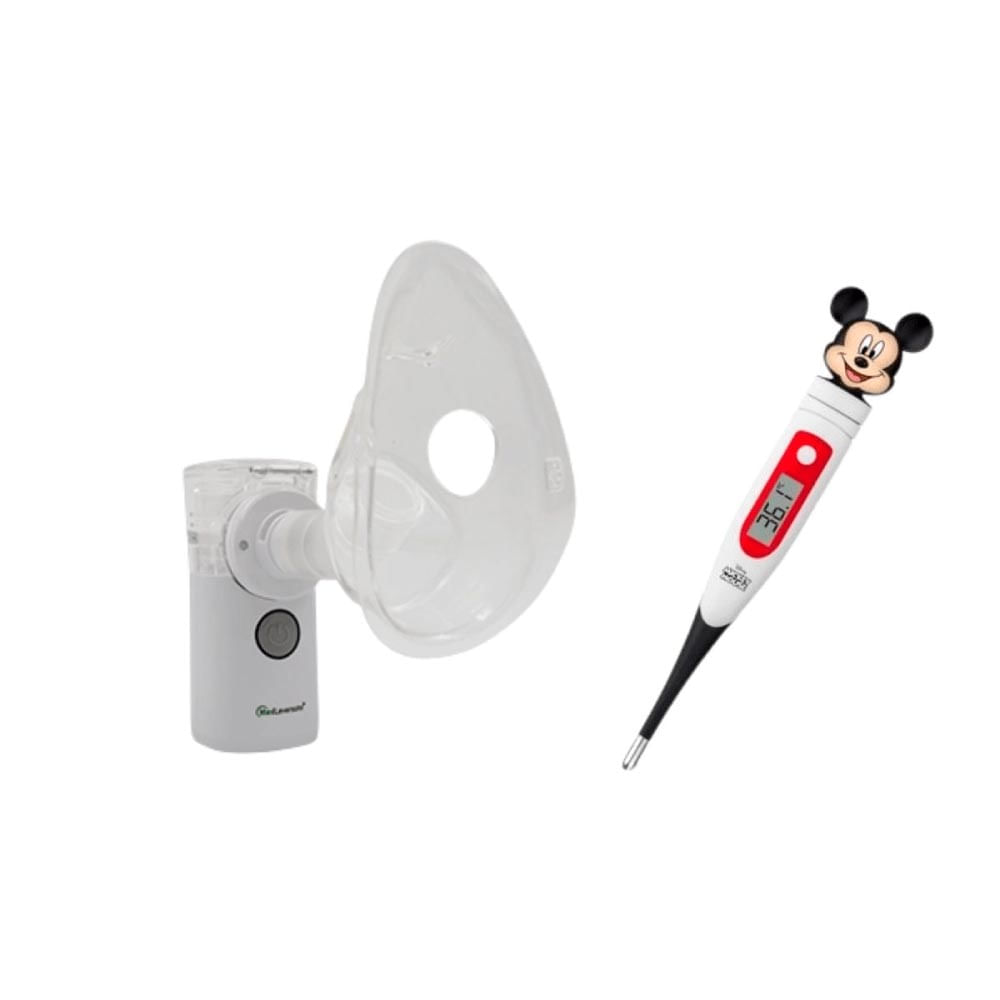 Nebulizador Ultrassônico MedLevensohn + Termômetro Digital Mickey