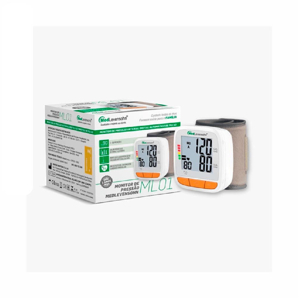 Monitor de Pressão Arterial de Pulso ML01 MedLevensohn