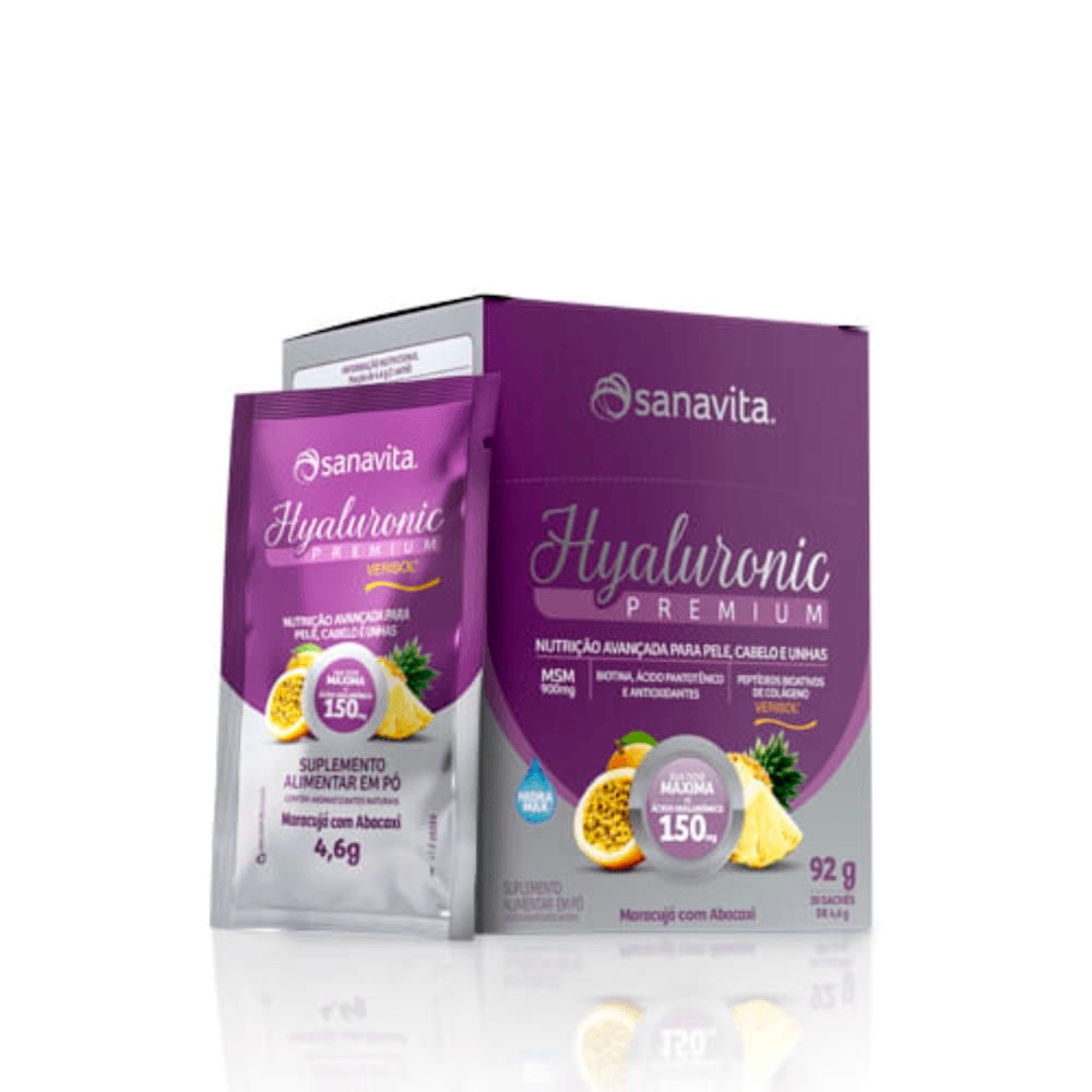 Hyaluronic Premium Verisol® Sanavita Maracujá com Abacaxi 20 Un.