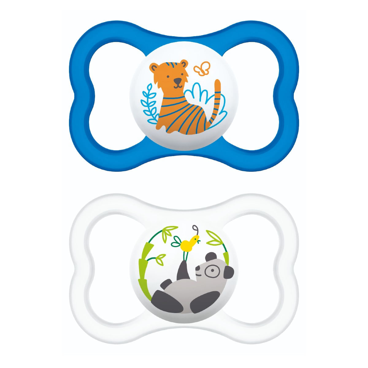 Kit 2 Chupetas Air Bico De Silicone Mam 6m+ Azul