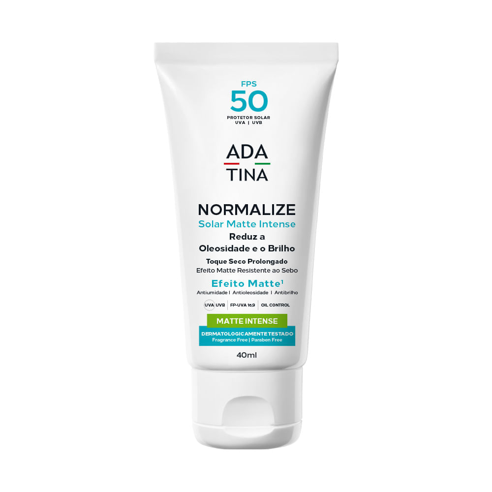 Protetor Solar Para Peles Oleosas Normalize Matte Intense Fps 50 Ada Tina 40ml