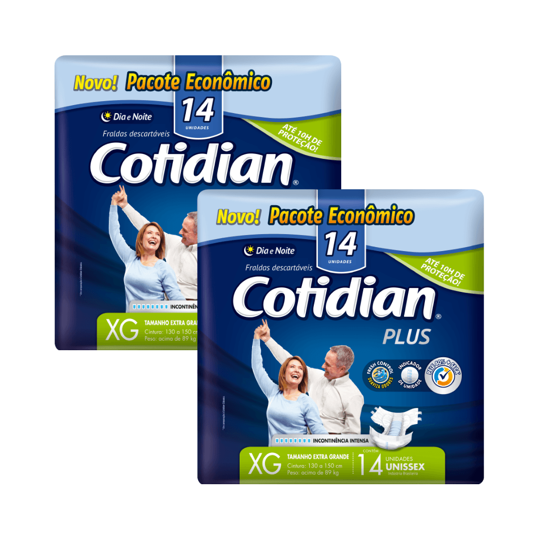 Fralda Cotidian Plus Mega Xg Com 28 Unidades