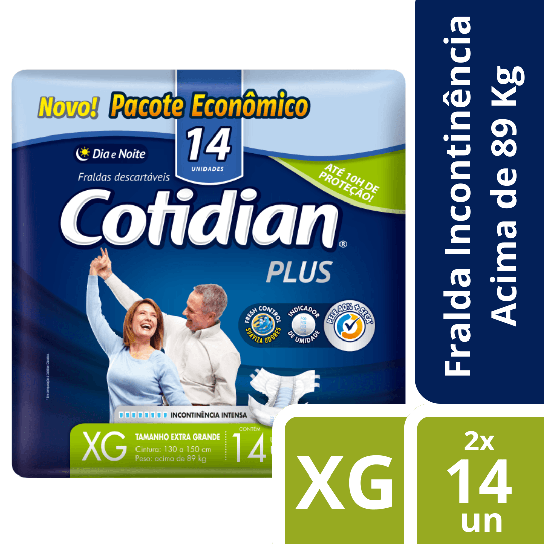 Fralda Cotidian Plus Mega Xg Com 28 Unidades