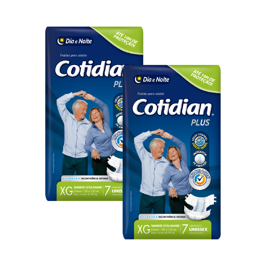 Fralda Adulto Cotidian Plus Xg Com 14 Unidades