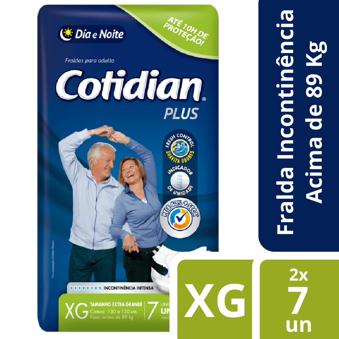 Fralda Adulto Cotidian Plus Xg Com 14 Unidades