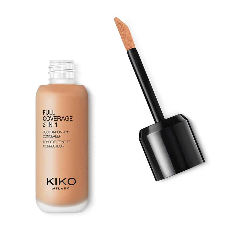 Base e Corretor 2 em 1 Kiko Full Coverage 2-In-1 Foundation & Concealer Cor Neutral 60 25ml