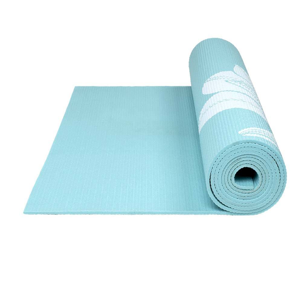 Tapete De Yoga Premium Com Estampa Flores Azul Atrio ES218