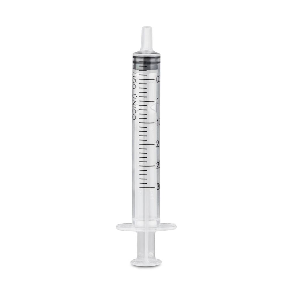 Seringa Luer Slip 3ml sem Agulha CX com 100 Unidades Multi Saúde HC446