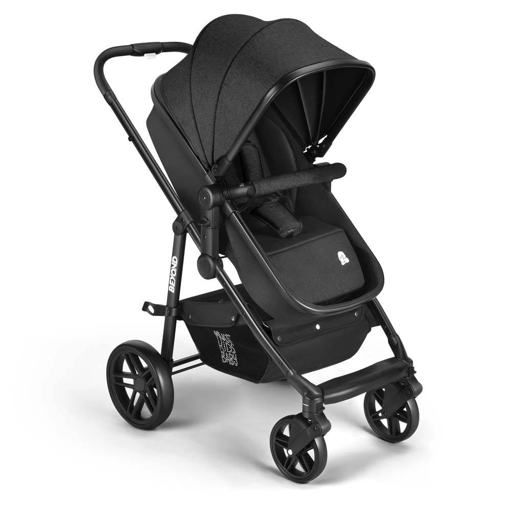 Carrinho de bebê Passeio Beyond 2 em 1 Assento Moisés 0-15kg Preto Multikids Baby BB428