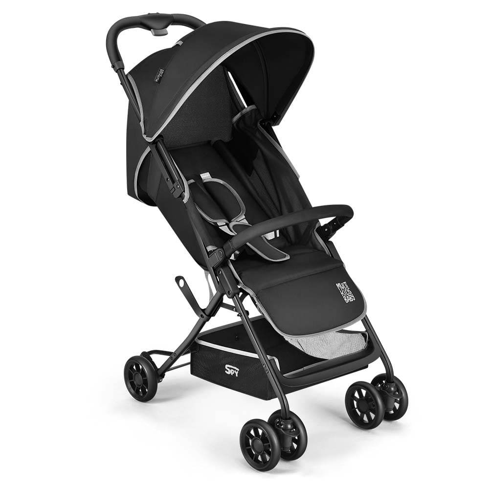 Carrinho de Bebê Compacto Spy Preto Multikids Baby BB424