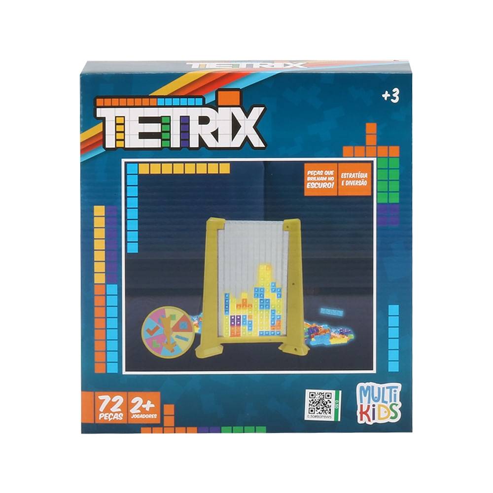 Jogo Tetrix Multikids Amarelo Peças Que Brilham No Escuro