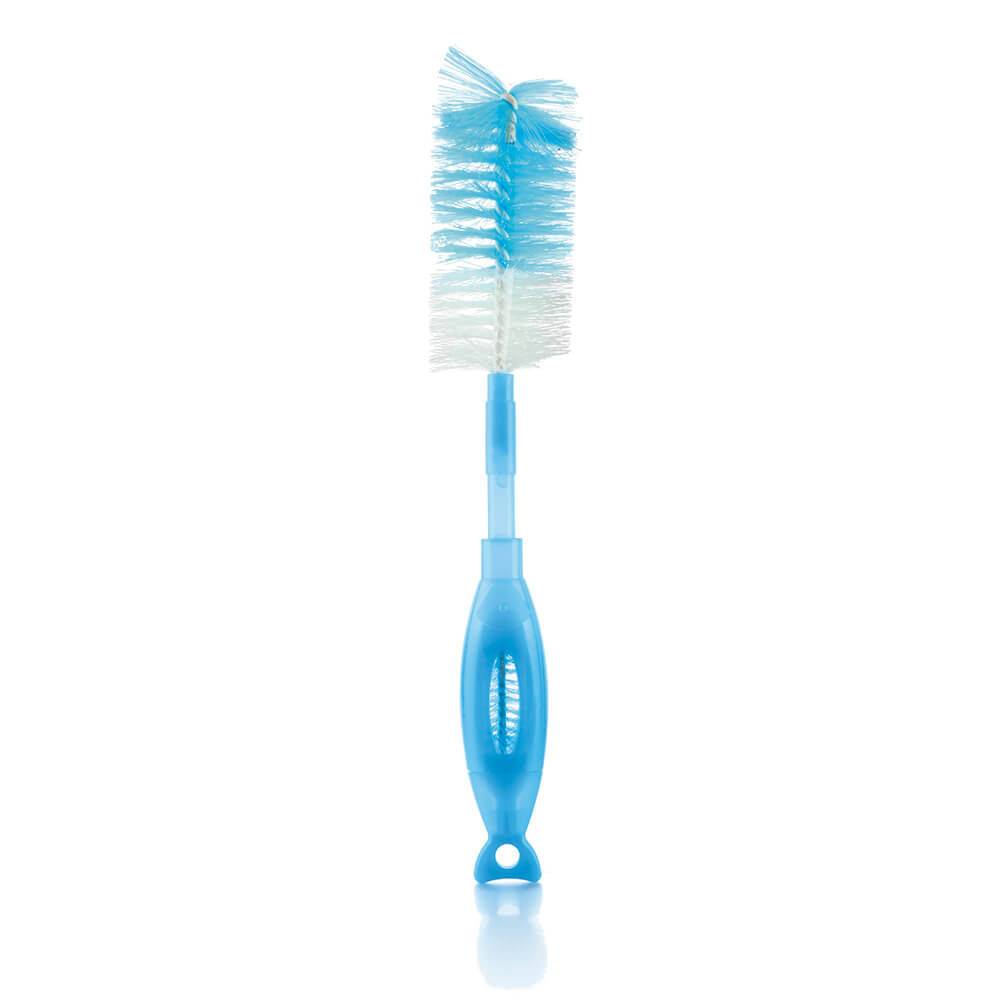 Escova Limpa Mamadeira e Bico Soft Clean 2 em 1 Azul Multikids Baby BB153