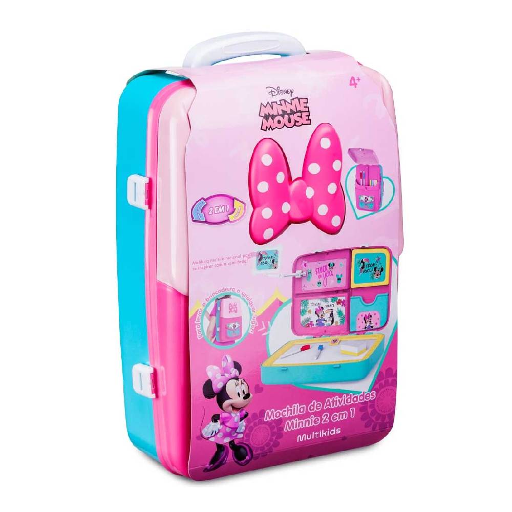 Mochila De Atividades Multikids Minnie Com Canetinhas E Acessórios