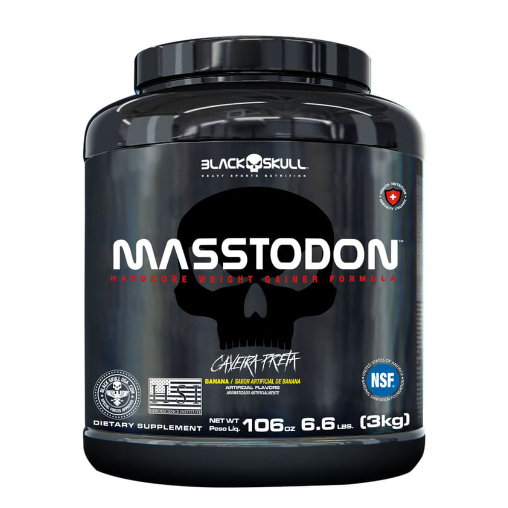 HIPERCALÓRICO MASSTODON MASSTODON BANANA 3KG BLACK SKULL