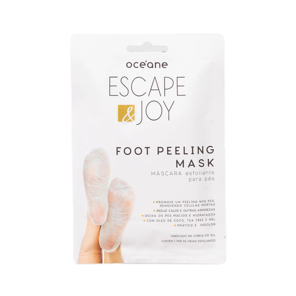 Máscara Esfoliante Para Pés Océane Com Óleo De Coco Par