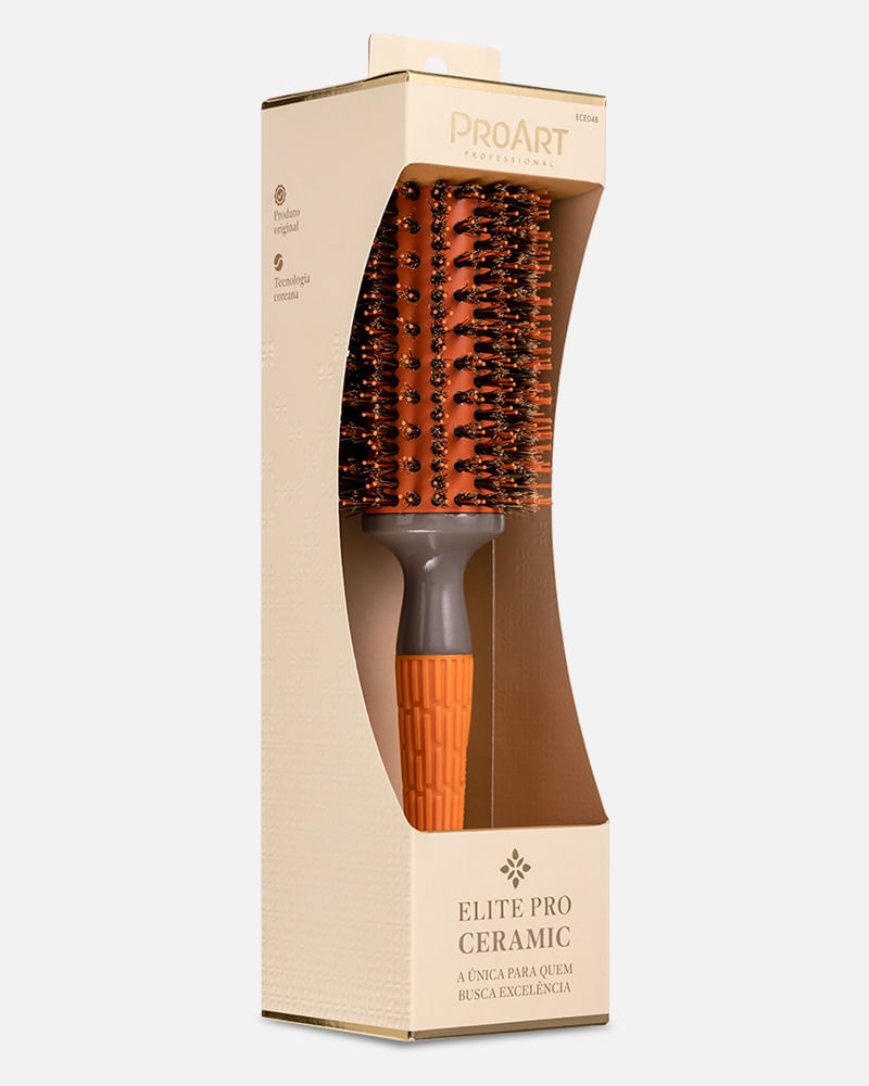 Escova Profissional Cerâmica Elite Pro ProArt 43mm Laranja Pro