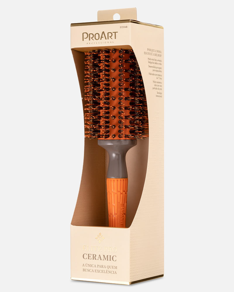Escova Profissional Cerâmica Elite Pro ProArt 43mm Laranja Pro