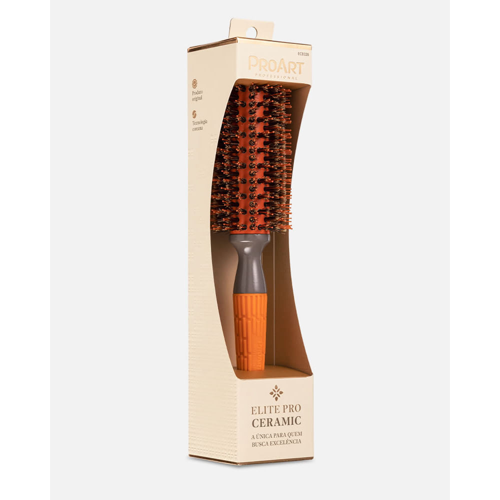 Escova Profissional Cerâmica Elite Pro ProArt 27mm Laranja Pro