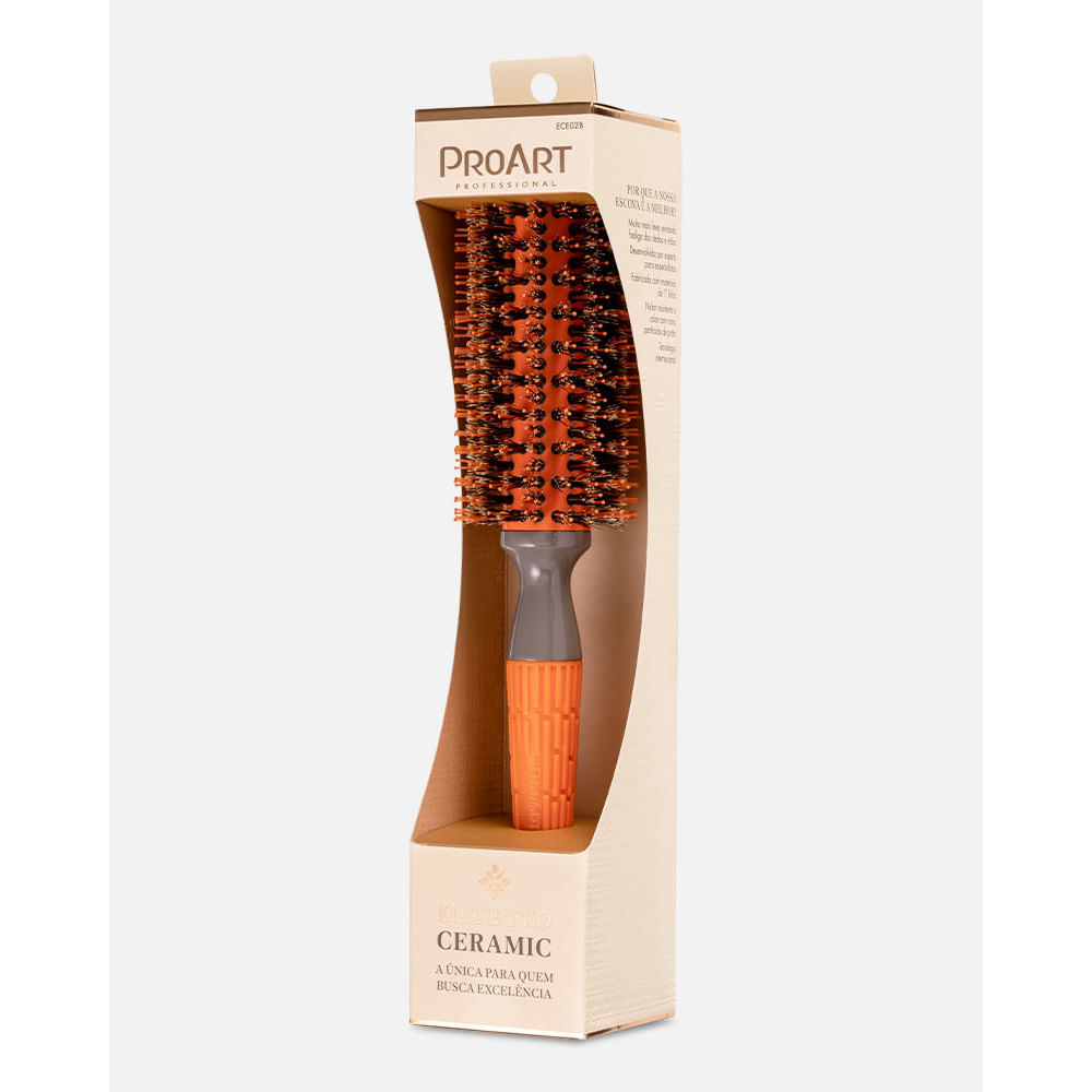 Escova Profissional Cerâmica Elite Pro ProArt 27mm Laranja Pro