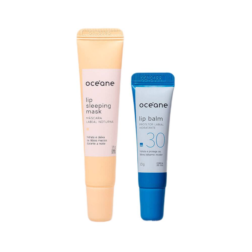Kit Océane Protetor Labial Hidratante + Máscara Labial Noturna