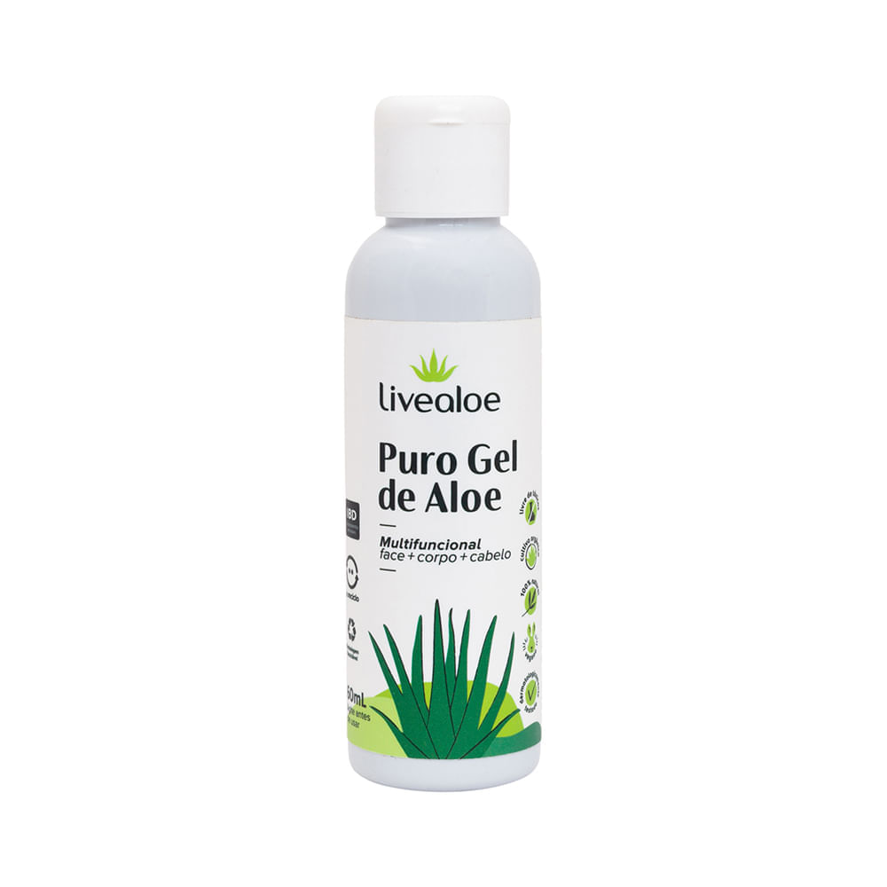 Puro Gel Livealoe Babosa Multifuncional Natural De Aloe 60Ml