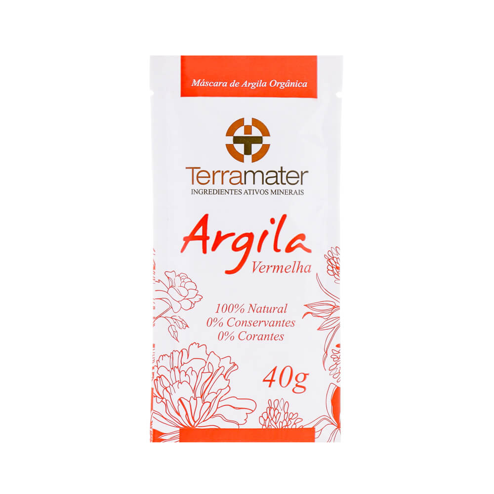 Máscara Facial Terramater Argila Vermelha 40g