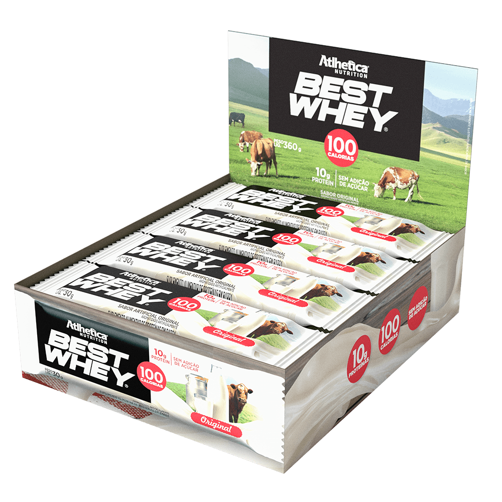 Best Whey Bar Atlhetica Nutrition Original Display 12 Unidades De 30g