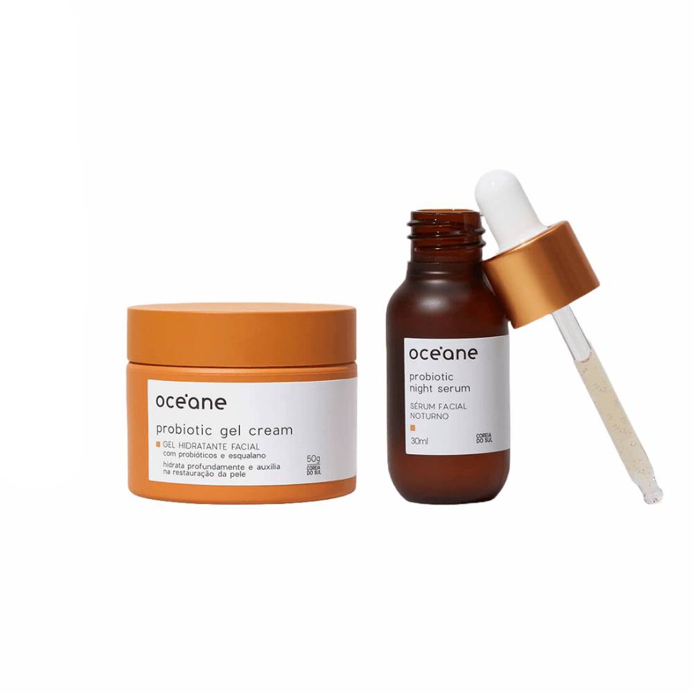 Kit Océane Sérum Noturno + Gel Hidratante Facial Com Probióticos