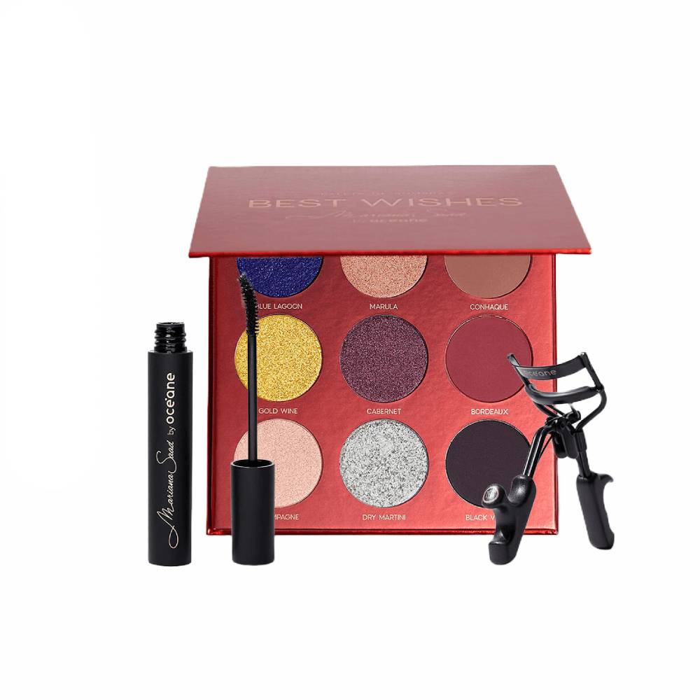 Kit Océane Paleta De Sombras + Máscara Para Cílios + Curvador De Cílios