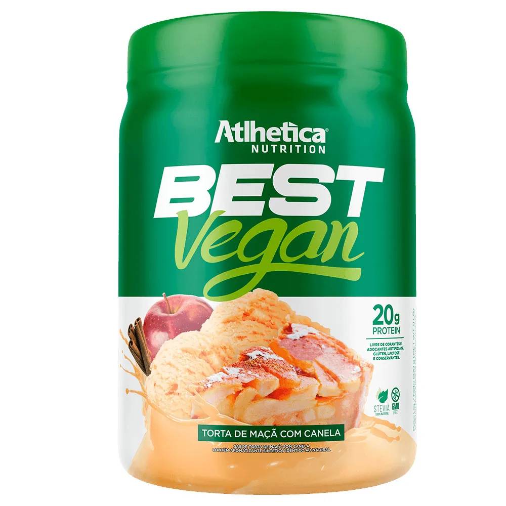 Suplemento Alimentar Best Vegan Torta de Maçã com Canela Athletica Nutrition 500g