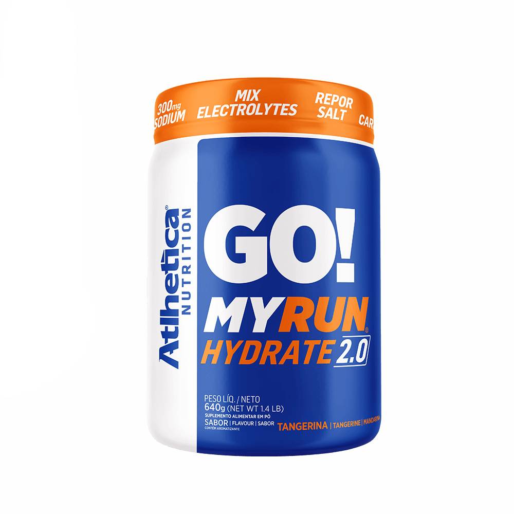 Go! My Run Hydrate 2.0 Tangerina Atlhetica Nutrition 640g