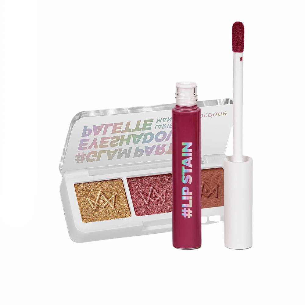Kit Larissa Manoela By Océane Paleta De Sombras Glam Party + Batom Líquido Bordô