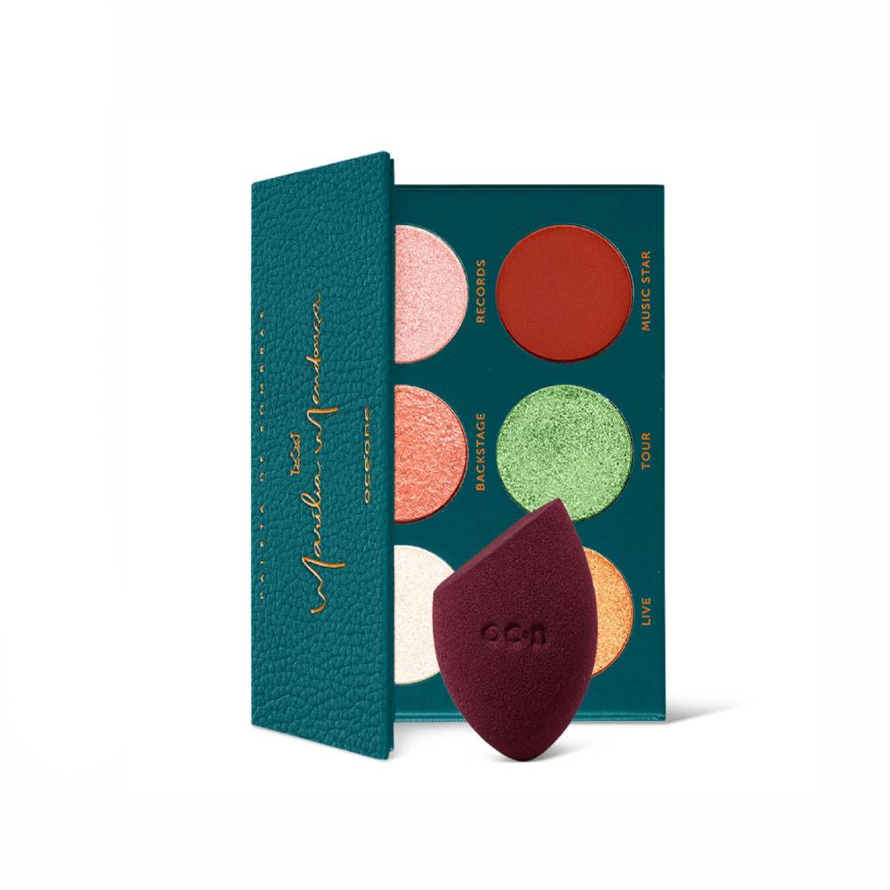 Kit Océane Paleta De Sombras Marília Mendonça + Esponja Flat Blend