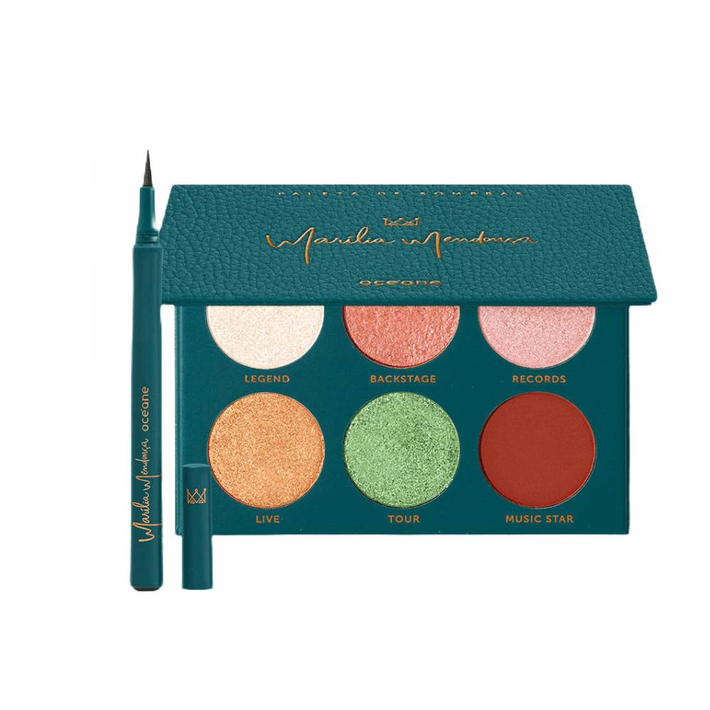 Kit Marília Mendonça By Océane Paleta De Sombras + Caneta Delineadora