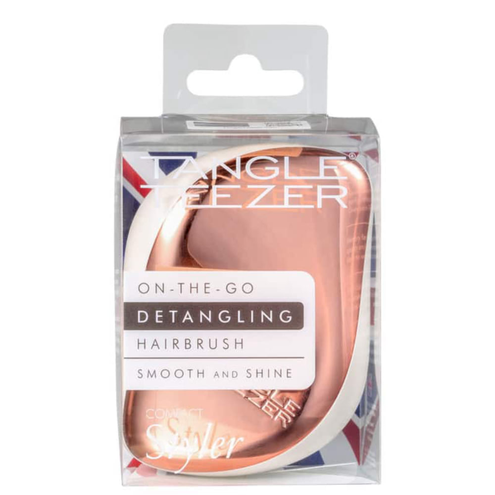 Escova De Cabelo Tangle Teezer Compact Styler Rose Gold
