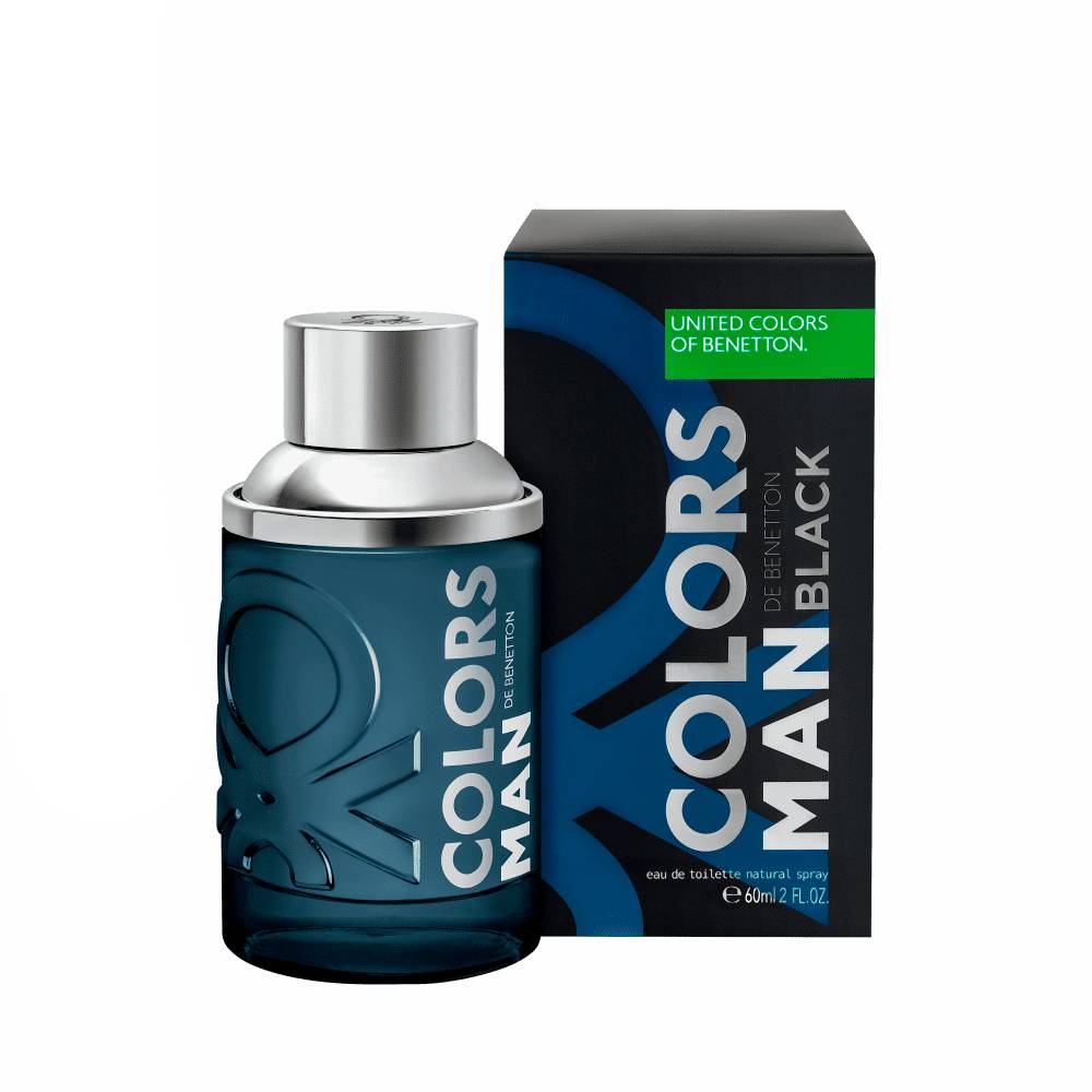 Benetton Colors Man Black Eau De Toilette Perfume Masculino 60ml