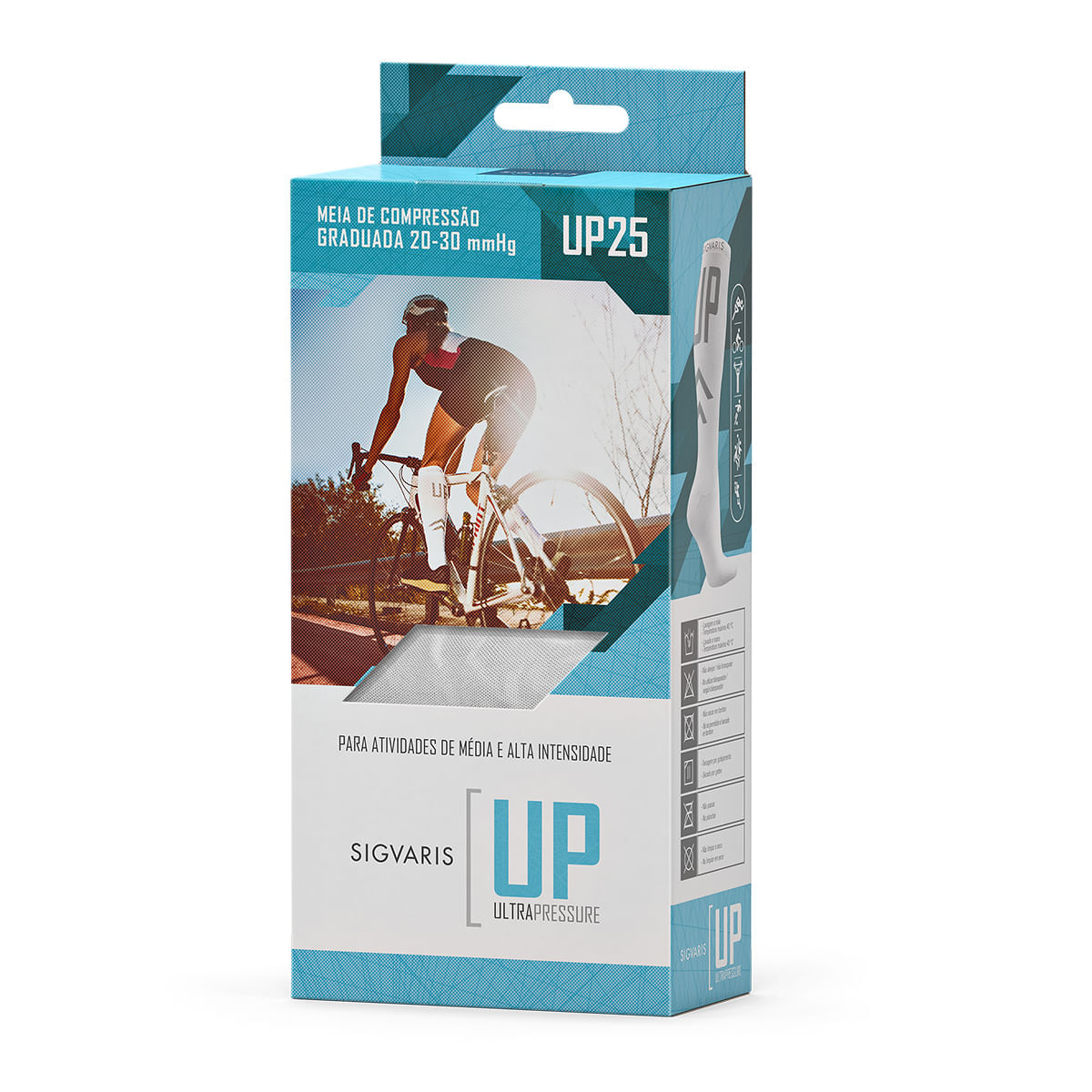 Meia de Compressao UP25 Sigvaris Preta Tamanho M1