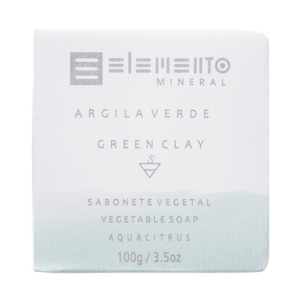 Sabonete de Argila Verde Natural Elemento Mineral 100g
