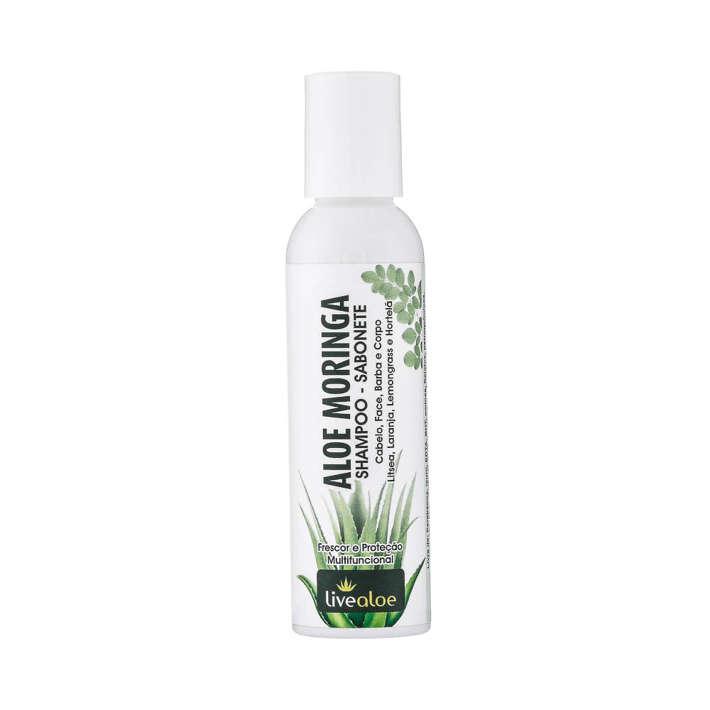 Shampoo e Sabonete Multifuncional Orgânico Aloe Moringa Livealoe 120ml