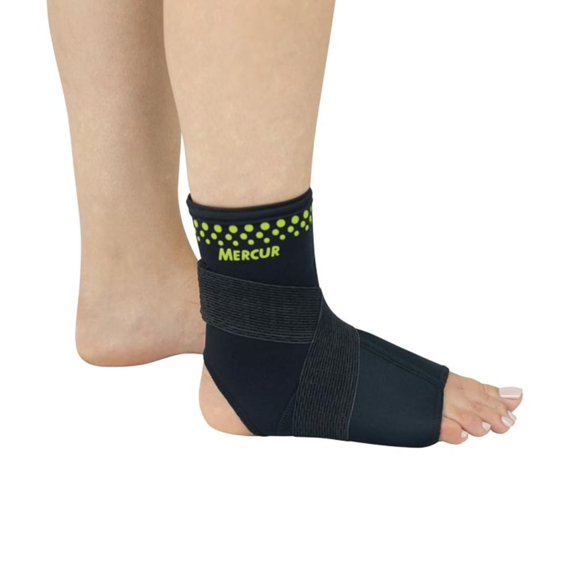 Tornozeleira De Termocompressão Com Cintas Cruzadas Mercur Tamanho P