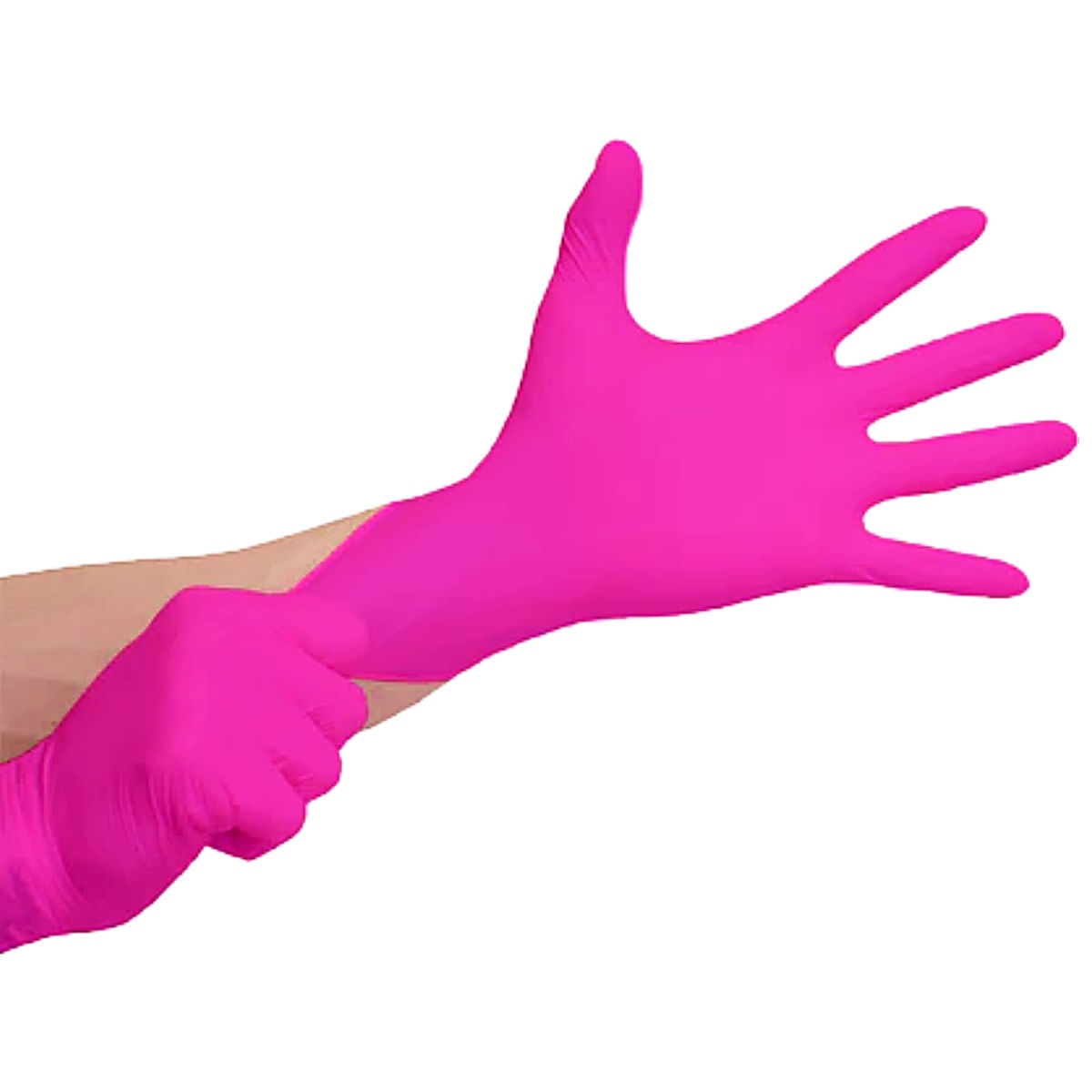 Luva Nitrílica Medix Sem Pó Rosa Tam M 100 luvas